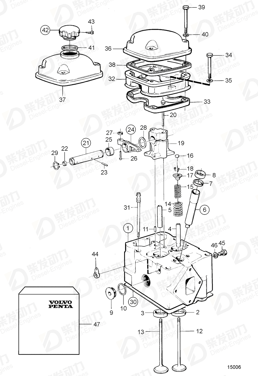 volvo penta Cylinder head gasket 270789 Drawing volvo penta Cylinder head gasket 270789 Drawing